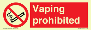 Vaping prohibited